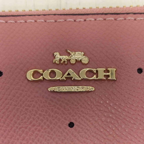 コーチ COACH 花柄 パンチングレザー 長財布 レディース