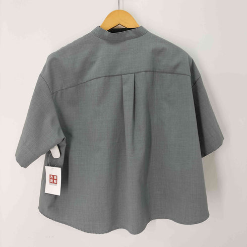ビューティーアンドユースユナイテッドアローズ BEAUTY & YOUTH UNITED ARROWS リネンライクバンドカラー5分袖シャツ レディース