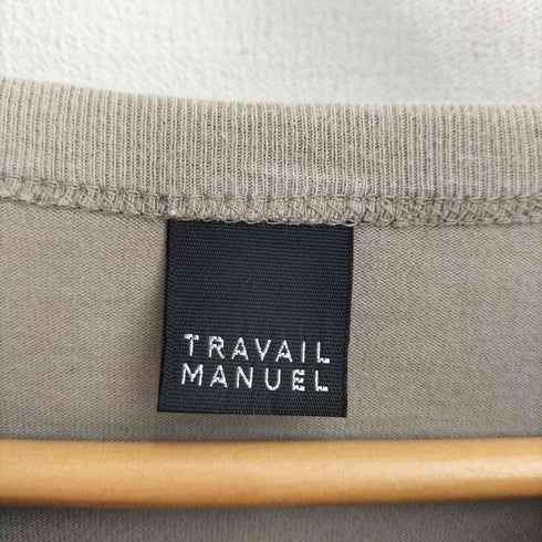 トラバイユマニュアル TRAVAIL MANUEL ミディ天竺 バックフレアTシャツ レディース