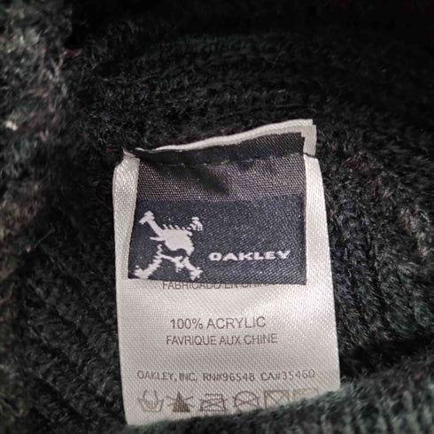 オークリー OAKLEY ロゴ刺繍 つば付きニットキャップ メンズ