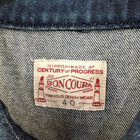 BONCOURA デニムコーチジャケット チンストラップ メンズ 40