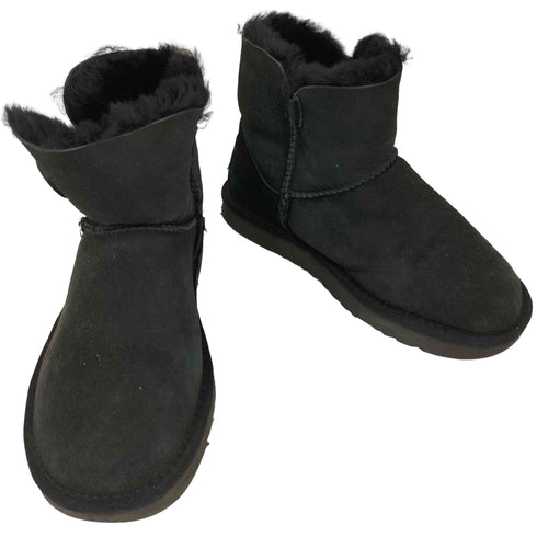 アグ UGG W BAILY BUTTON/BLK ムートンブーツ レディース 25