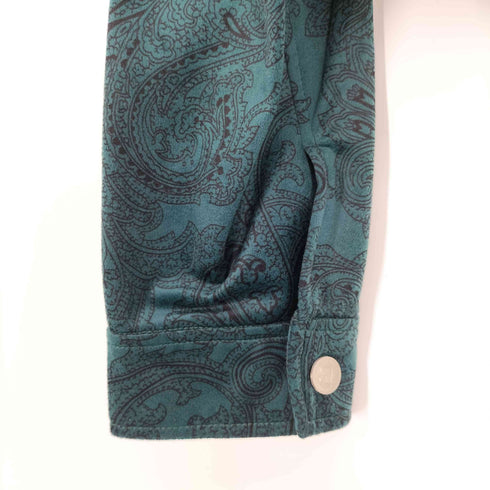 GAMIS ペイズリー柄 ベロア クロップド ジャケット レディース