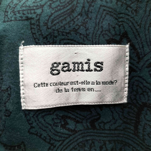 GAMIS ペイズリー柄 ベロア クロップド ジャケット レディース