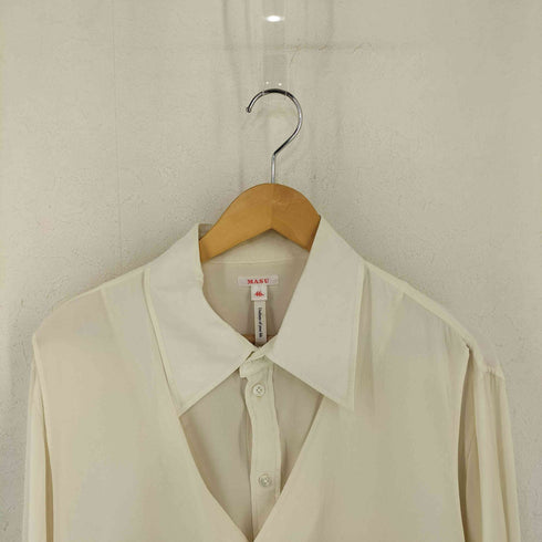 エムエーエスユー MASU 19AW LAYERED SILK SHIRTS メンズ JPN:46