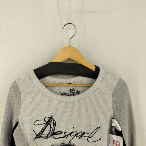 デシグアル Desigual アシンメトリー 疑問符デザイン クルーネックシャツ レディース import:L