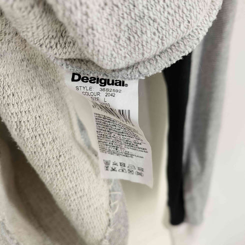 デシグアル Desigual アシンメトリー 疑問符デザイン クルーネックシャツ レディース import:L