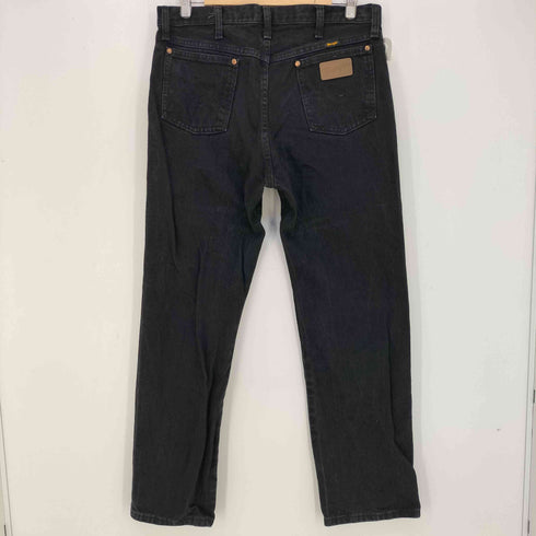 ラングラー Wrangler メキシコ製 後染め ブラックデニムパンツ メンズ 34×32