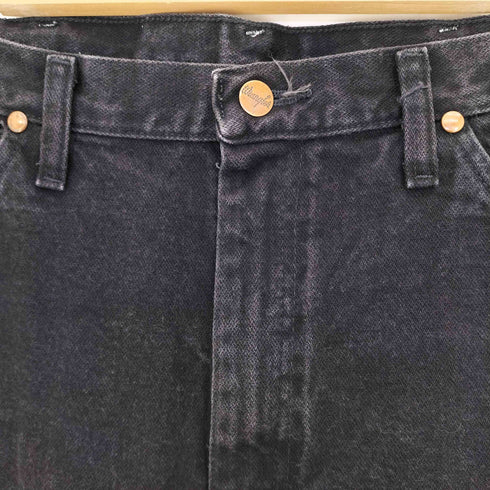 ラングラー Wrangler メキシコ製 後染め ブラックデニムパンツ メンズ 34×32