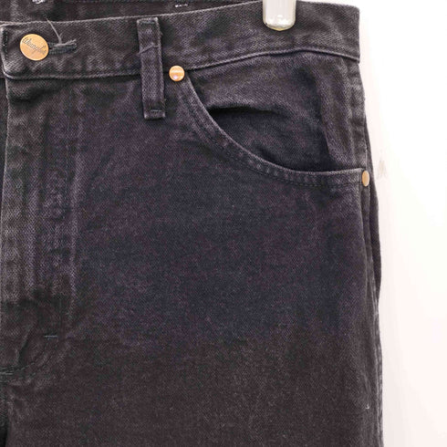 ラングラー Wrangler メキシコ製 後染め ブラックデニムパンツ メンズ 34×32