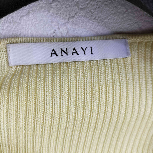 アナイ ANAYI Vネックリブ カーディガン レディース DE:38