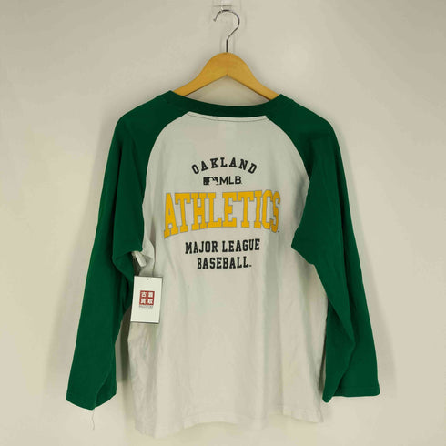 ジェニュインマーチャンダイズ GENUINE MERCHANDISE MLBチームロゴ刺繍 背面プリント ラグラン ロングスリーブTシャツ メンズ import:L