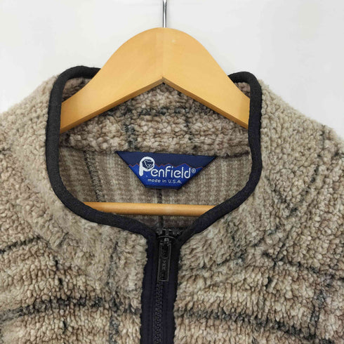 ペンフィールド Penfield 90S MADE IN USA ウィンドウペン チェック フリースジャケット メンズ import:L
