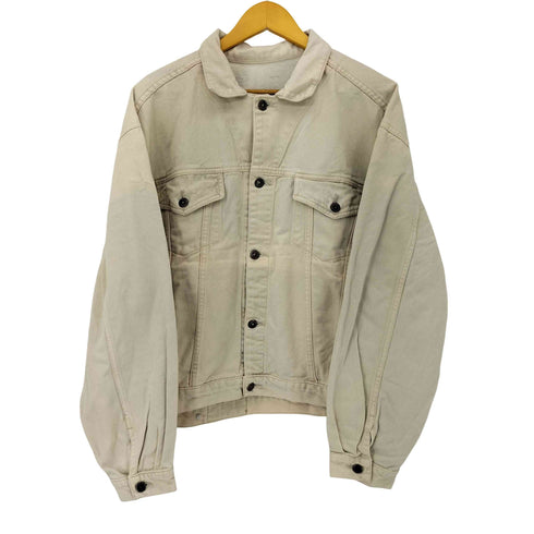 TOP LIFE ユーロ 生成り デニムトラッカージャケット メンズ import:XL