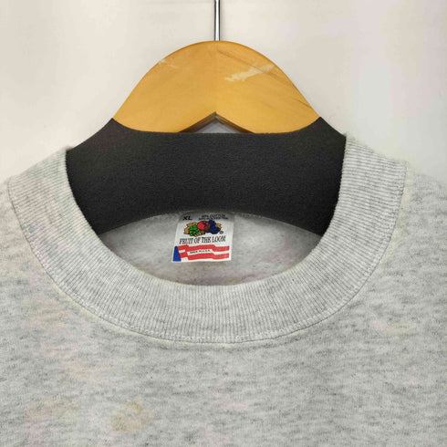 フルーツオブザルーム FRUIT OF THE LOOM 90S MADE IN USA 星条旗刺繍 クルーネックスウェット メンズ import:XL