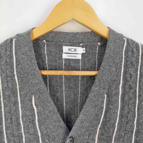トムブラウン THOM BROWNE ストライプ ウールナイロン カーディガン メンズ JPN:S