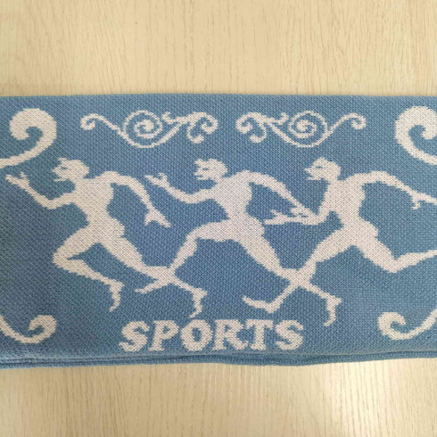 CHEMICAL SPORTS 総柄 フリンジマフラー レディース