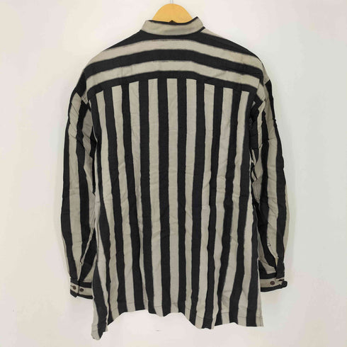 イッセイミヤケメン ISSEY MIYAKE MEN 80S 筆タグ レーヨン ウール バンドカラー L/S シャツ メンズ JPN:M