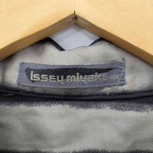 イッセイミヤケメン ISSEY MIYAKE MEN 80S 筆タグ レーヨン ウール バンドカラー L/S シャツ メンズ JPN:M