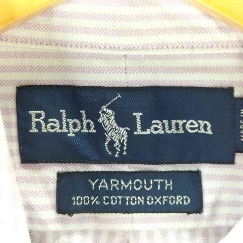 ラルフローレン RALPH LAUREN YARMOUTH ポニー刺繍ストライプボタンダウンシャツ メンズ 12 1/2 32