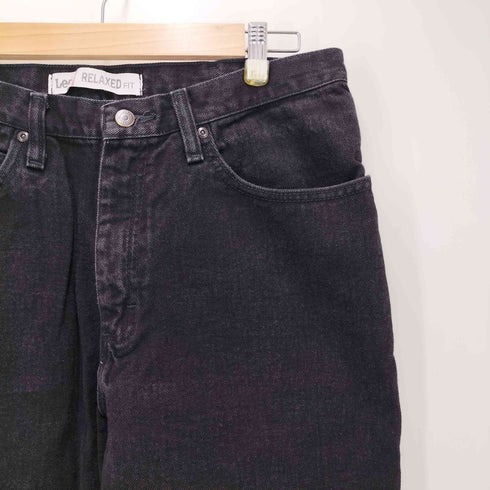 リー Lee 00S メキシコ製 ブラックデニムパンツ RELAXED FIT テーパード デニムパンツ メンズ W34 L32