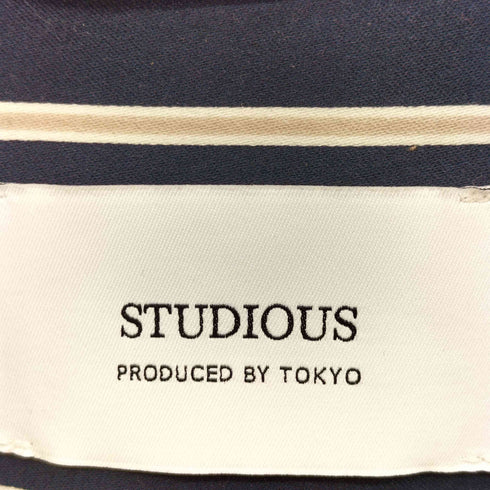 ステュディオス STUDIOUS ストライプ オープンカラー シャツ メンズ JPN:2