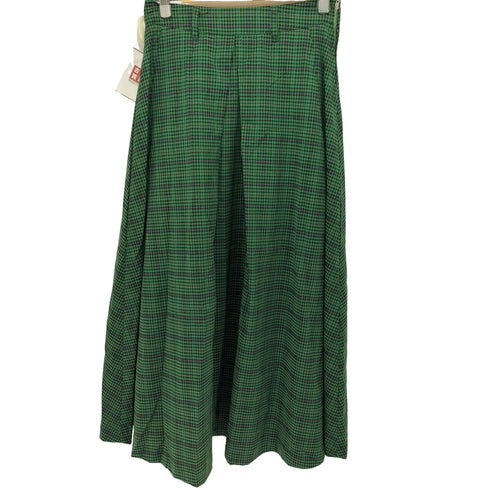 ミルクフェド MILKFED. PLAID CHECK TUCKED SKIRT レディース M