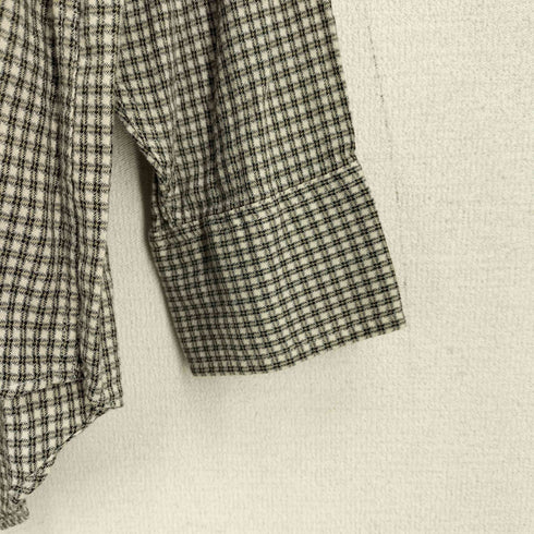 ヴァンヒューゼン VAN HEUSEN 90s バンドカラー チェック シャツ メンズ 15 1/2