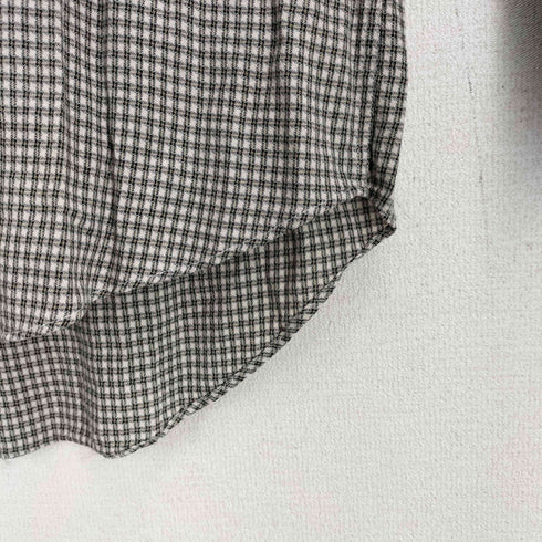 ヴァンヒューゼン VAN HEUSEN 90s バンドカラー チェック シャツ メンズ 15 1/2