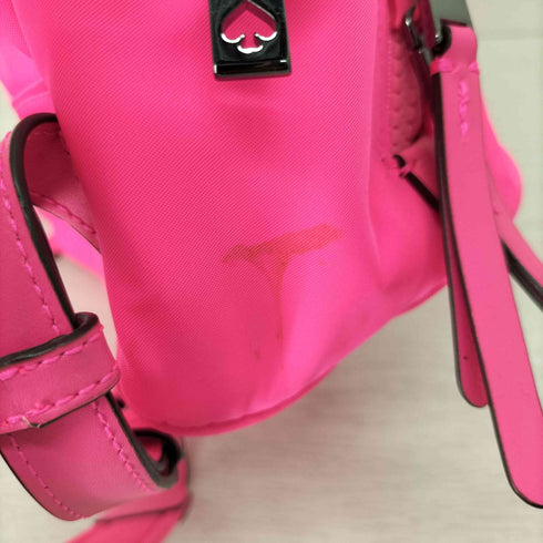 ケイトスペード Kate spade ショッキングピンク ナイロンレザー切替 リュックサック レディース