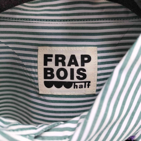 フラボア FRAPBOIS half ラウンドカラー ストライプボタンダウンシャツ メンズ 2
