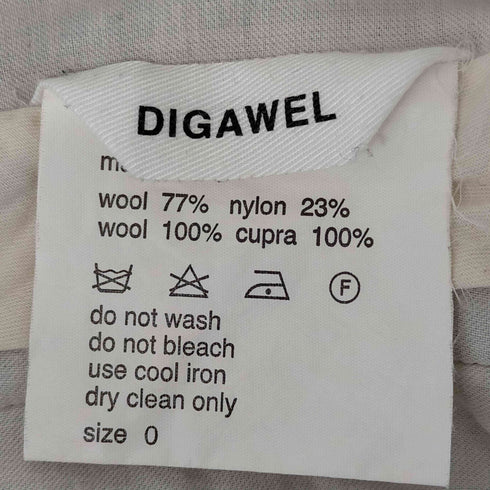 ディガウェル DIGAWEL グレンチェック ウールスラックス レディース 0