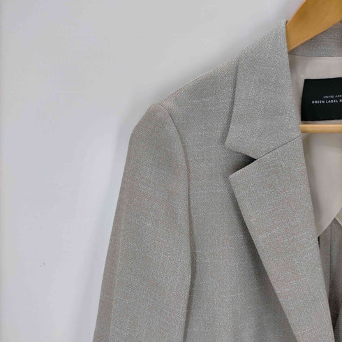ユナイテッドアローズグリーンレーベルリラクシング UNITED ARROWS green label relaxing スラブ シングル 1B ジャケット ―ウォッシャブル・防シワ― レディース 38