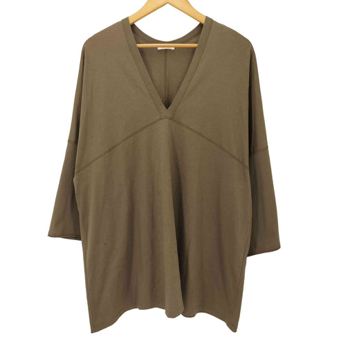 デプレ DES PRES 21AW ハイツストコットンジャージー Vネックチュニックプルオーバー レディース JPN:S