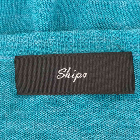 シップス SHIPS シルクリネン クルーネックカーディガン レディース 38