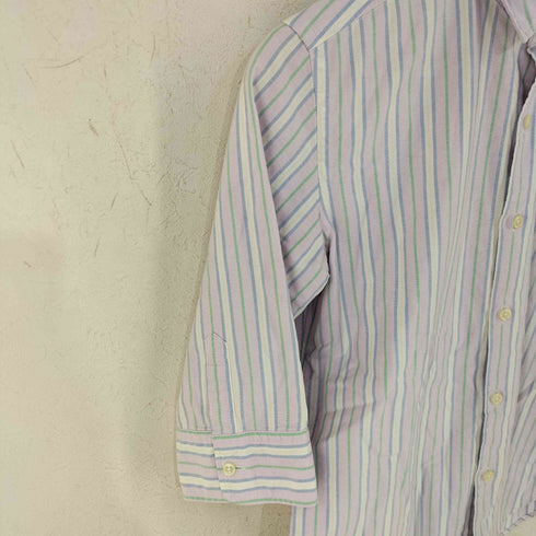 ラルフローレンスポーツ RALPH LAUREN SPORT SLIM FIT ストライプ レギュラーカラーシャツ レディース import:M