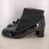 ショセ CHAUSSER エナメル スエード切替ショートブーツ レディース 36