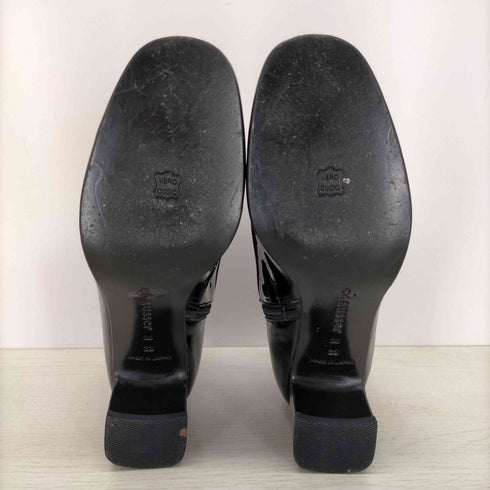 ショセ CHAUSSER エナメル スエード切替ショートブーツ レディース 36