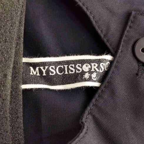 SCISSORS ノーカラーフリル切替ワンピース レディース