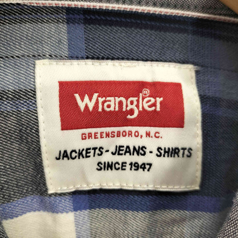 ラングラー Wrangler Flex for Comfort マドラスチェック L/S シャツ メンズ import:S