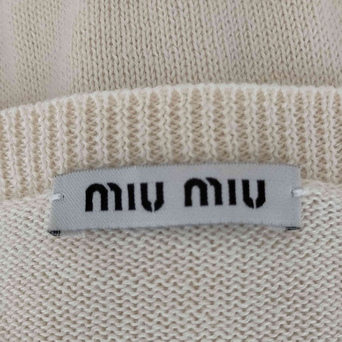 ミュウミュウ miu miu 薔薇柄 クルーネックカーディガン レディース 36