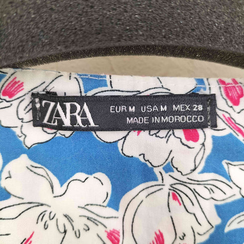 ザラ ZARA 花柄 カシュクールワンピース レディース import:M