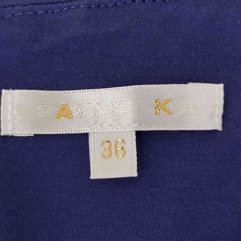 ポールカ PAULE KA フロントリボンデザイン ノースリーブワンピース レディース 36