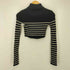 エモダ EMODA HIGH NECK CROP LOGO KNIT ハイネック クロップ ロゴ ニット レディース FREE