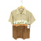 Hawaiian ALOHA TROPICAL ヤシの木 開襟 オープンカラー レーヨン アロハ シャツ メンズ import:M