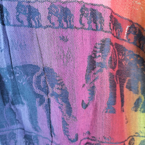 パシュミナ PASHMINA 総柄大判ストール カシミヤ100% レディース