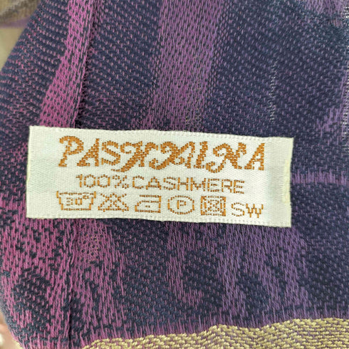 パシュミナ PASHMINA 総柄大判ストール カシミヤ100% レディース