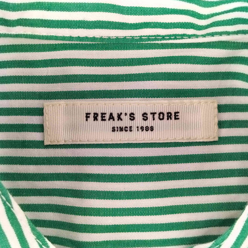 フリークスストア FREAKS STORE バンドカラーストライプシャツ メンズ FREE