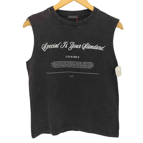 メゾンスペシャル MAISON SPECIAL 24SS Slogan Tank Top スローガン タンクトップ レディース FREE