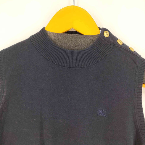 バーバリーブルーレーベル BURBERRY BLUE LABEL ロゴ刺繍 ニットベスト レディース 38
